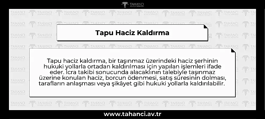 Tapu Haciz Kaldırma - haddievite.info