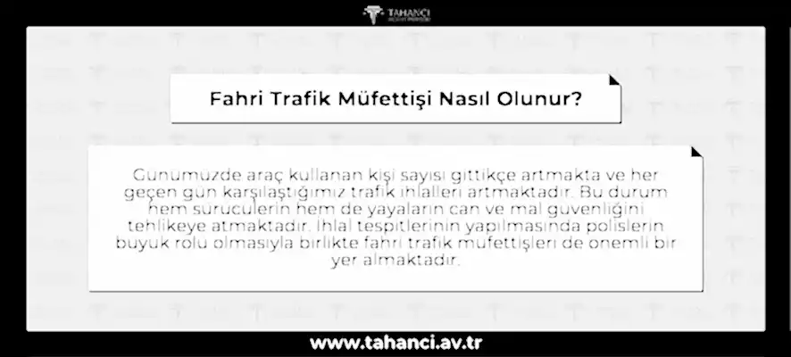 Fahri Trafik Müfettişi Nasıl Olunur - haddievite.info